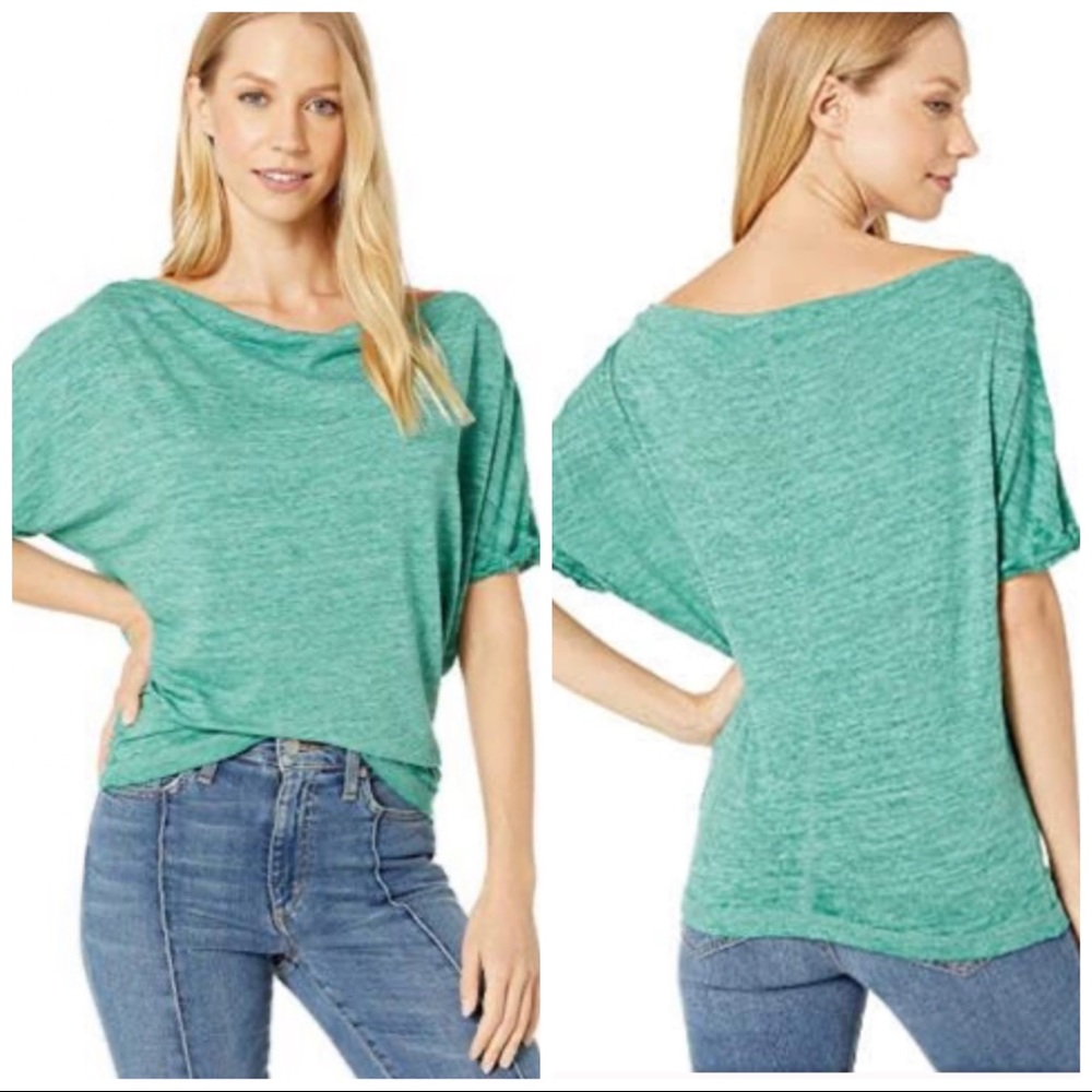 •FREE PEOPLE• Astrid Burnout Tee in Palm